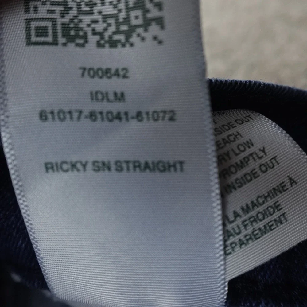 NEW True Religion Jeans Mens 32X34 Dark Blue Denim Ricky Relaxed Straight Pants